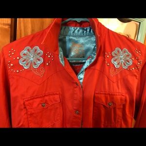 20X floral studded rodeo shirt